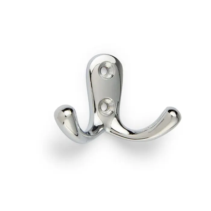 Chrome double coat hooks outlet