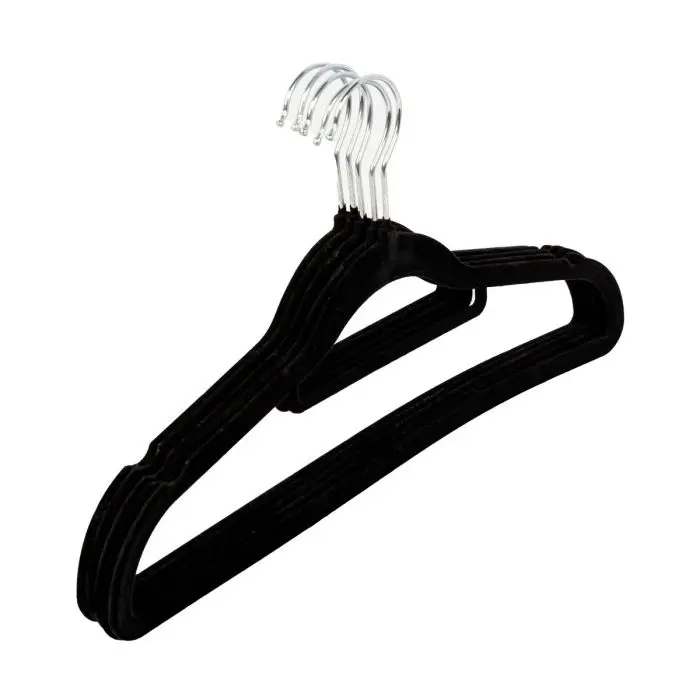 Velvet Hangers, Black, Pieces