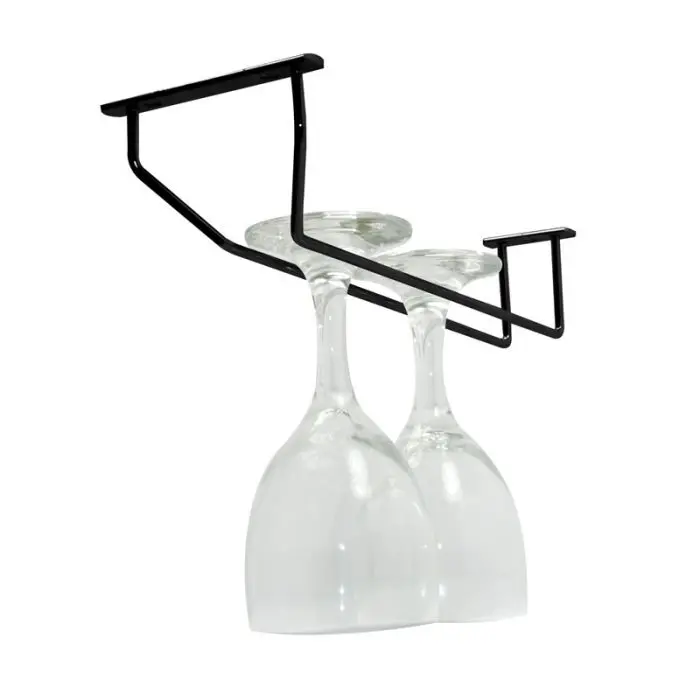 Wine Glass Holder Black 1 Row
