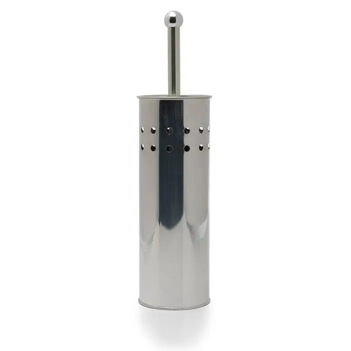 Toilet Brush + Closed Holder Freestanding (9136) - Brushed Stainless Steel