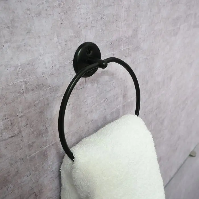 Towel Ring, Stainless Steel, Matt Black