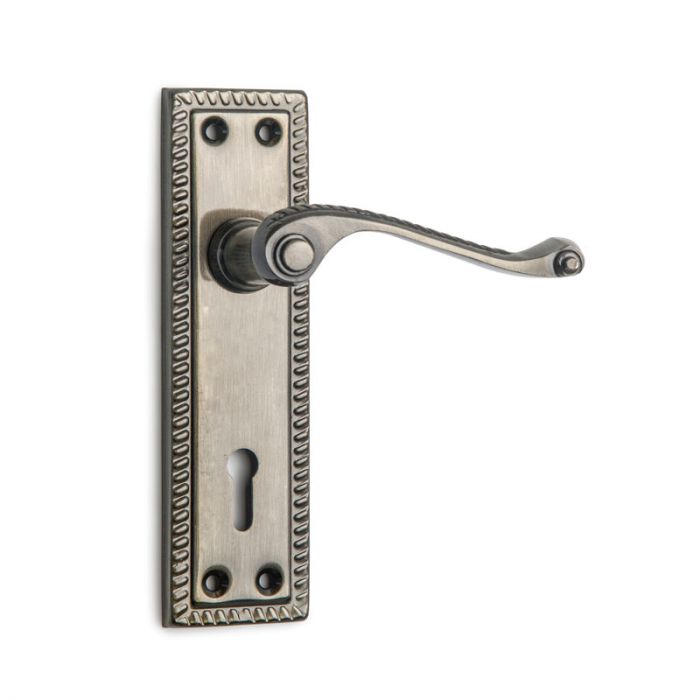 Door Handle, Antique Brass