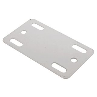 Metal Bracket, Flat, 82mm x 48mm, White
