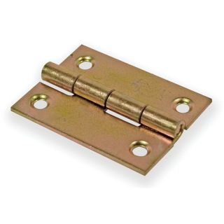 Butt Hinge, Brass Plated, 50mm