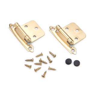 3 Knuckle, Spring Hinge, Brass Plated, 2 Pieces