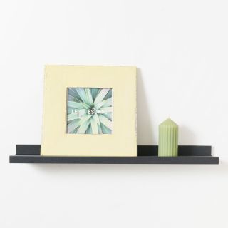 Floating Shelf, Black, 600mm x 100mm x 40/20mm