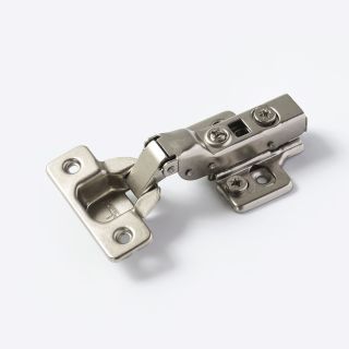 Hinge, Soft Close, Half Overlay 110°, 10mm, with Cam Adjustable Plate, Screw-On