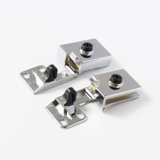 Glass Door Hinge, Chrome Plated, 2 Pieces