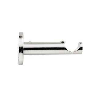 Steel Rod Contemporary Bracket, Single, Brushed Silver, 25mm