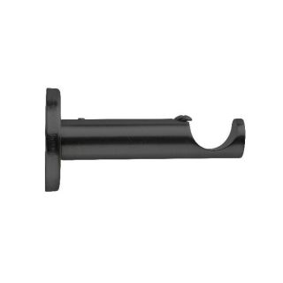 Steel Rod Contemporary Bracket, Single, Black, 25mm