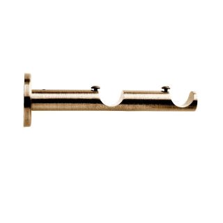 Steel Rod Contemporary Bracket, Double, Brushed Bronze, 25mm