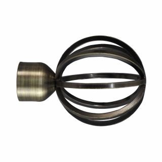 Steel Rod Finial, Globe, Bronze, 25mm