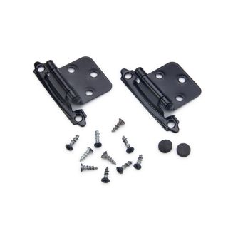 3 Knuckle, Spring Hinge, Black, 2 Pieces