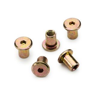 Connecting Cap, Brass Plated, M6 x 12mm