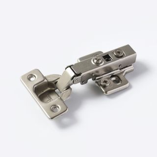 Hinge, Soft Close, Full Overlay 110°, 0mm, with Cam Adjustable Plate, Screw-On