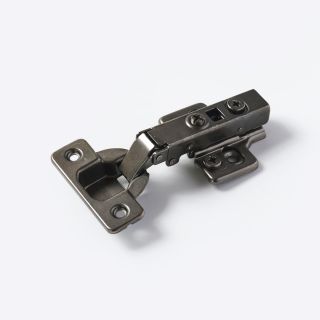 Hinge, Soft Close, Full Overlay 110°, 0mm, with Cam Adjustable Plate, Black Nickel