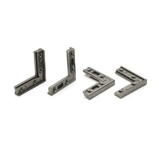 90 Degree Corners, Steel, Black, 4 Pieces