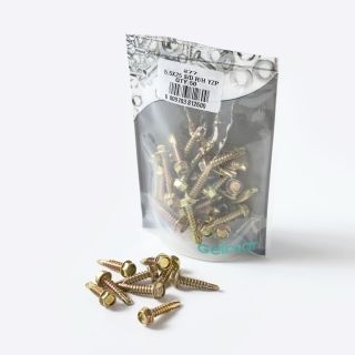 Tek Screw, Self Drilling, 5.5mm x 25mm, Yellow Zinc Passivate, 50 Pieces