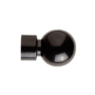Steel Rod Finial, Ball, Black, 25mm