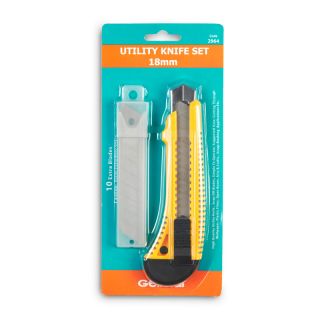 Utility Knife Set, Snap Off Blade, 18mm