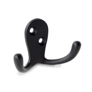 Double Coat Hook, Black