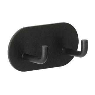 Double Hook, Self Adhesive Tape, Black