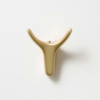 Double Coat Hook, Brushed Gold
