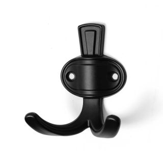 Double Coat Hook, Black