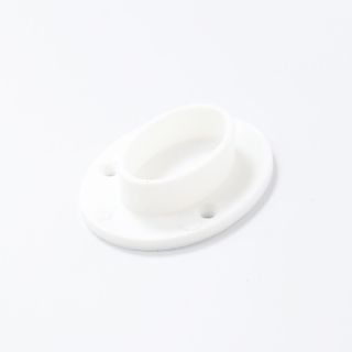 Closed Rail Holder, White, Plastic, 50 Pieces