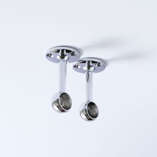 Towel Rail Bracket, Chrome Plated, 19mm, 2 Pieces