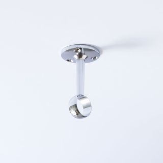 Rail Center Support, Round, Chrome Plated, 19mm