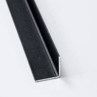 Angle Profile, Aluminium, Black, 25mm x 25mm x 2.5m