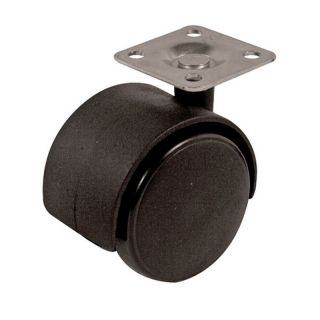 Twin Castor, with Square Plate, 50mm
