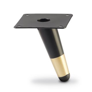 Tapered Leg, H150mm, Black/Gold