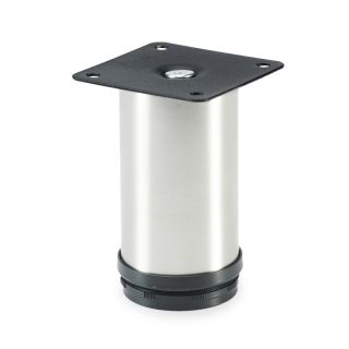 Round Leg, Eco, Adjustable, H100mm, Stainless Steel