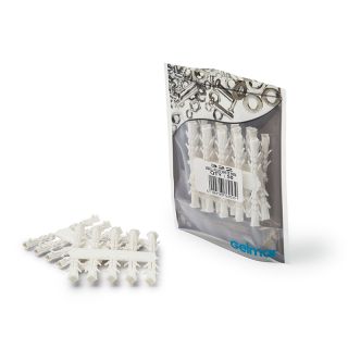 Wall Plug, White, 5mm x 25mm, 50 Pieces