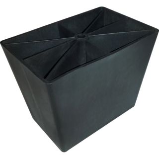 Square Foot, H100mm x 127mm x 85mm, Black Plastic