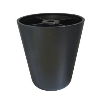 Round Foot, H100mm x 90mm x 60mm, Black Plastic