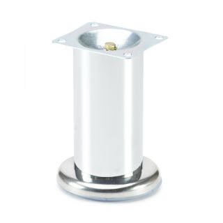 Round Leg on Base, Eco, H100mm, Chrome Plated