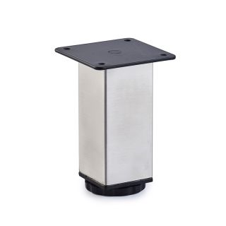 Square Leg, Adjustable, H100mm x 38mm, Stainless Steel