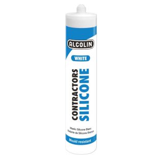 Alcolin Contractors Silicone, White, 260ml