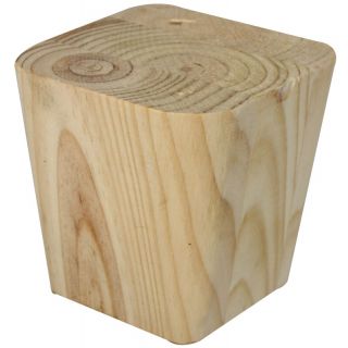 Bunfoot, Tapered, H100mm x 90mm, Raw Pine