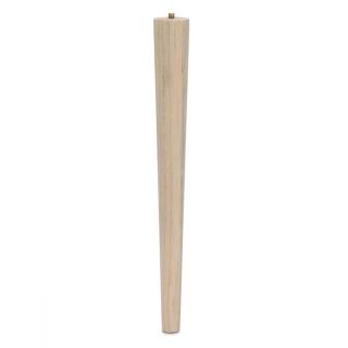 Cone Leg with M8 Bolt, H400mm x 45mm x 25mm, Raw Pine