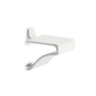 Raised Bookcase Clips, White