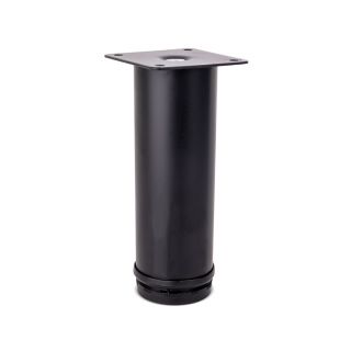 Round Leg, Adjustable, H150mm x 50mm, Black