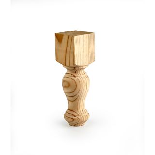 Cape Short Leg, H300mm x 90mm x 90mm, Raw Pine