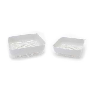Colander Set, Plastic, 2 Pieces
