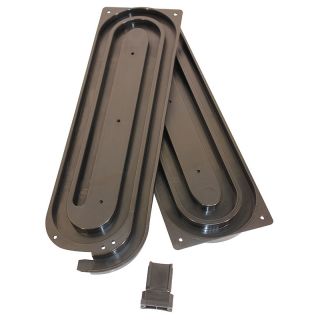 Roller Shutter Handle Guides with Snail Tracks, Grey