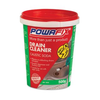 Powafix Drain Cleaner, Caustic Soda, 500g
