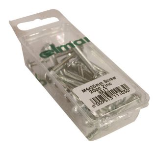 Machine Screws, M4 x 35mm, 20 Pieces